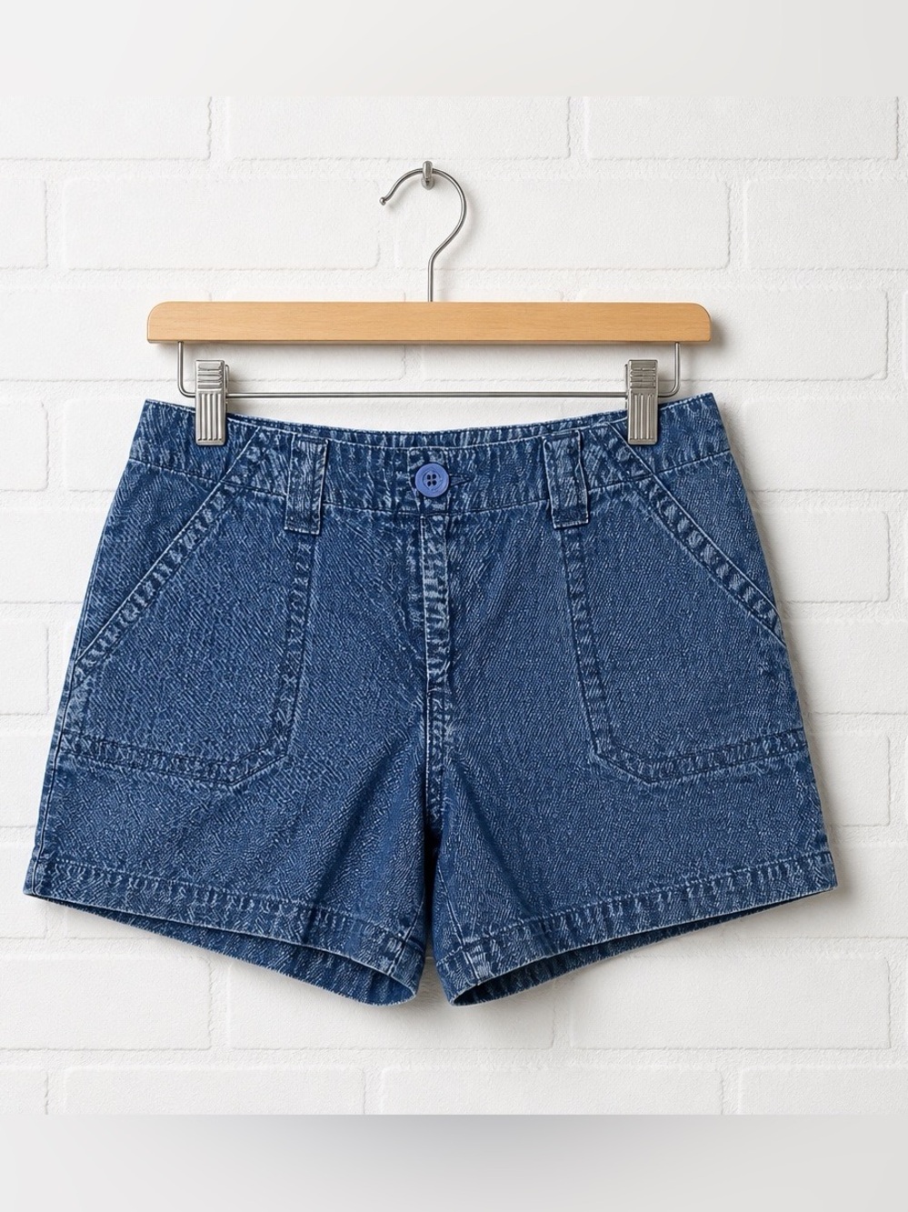 New York &‎ Company Soft "Denim Like" Utility Shorts Dark Wash - Size 8